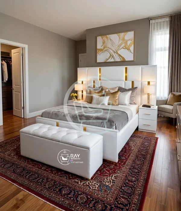 queen size bed with side drawers